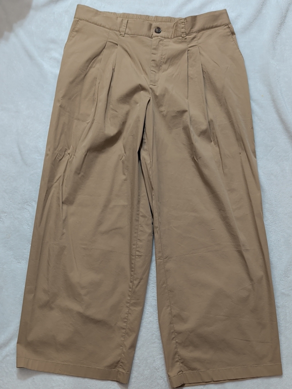 Lands' End 16W Tan Wide Leg Trousers